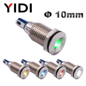 10mm metal indicator light