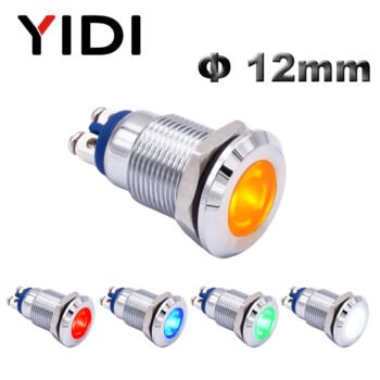 12mm metal indicator light