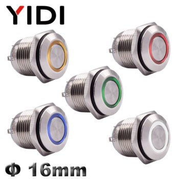16mm metal push button swicth