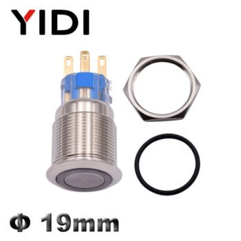 19mm chrome pushbutton switch