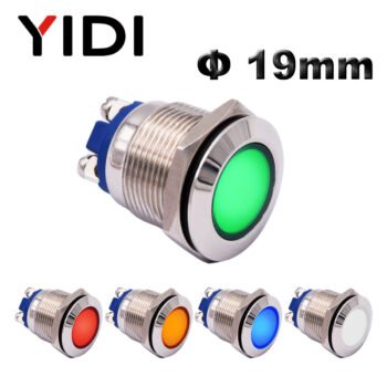 19mm metal indicator light