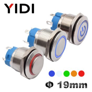 19mm metal push button switch