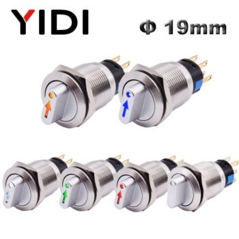 19mm metal rotary switch