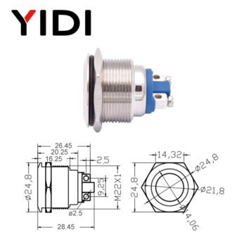 22mm metal pilot lamp