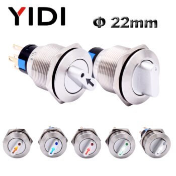22mm metal selector switch