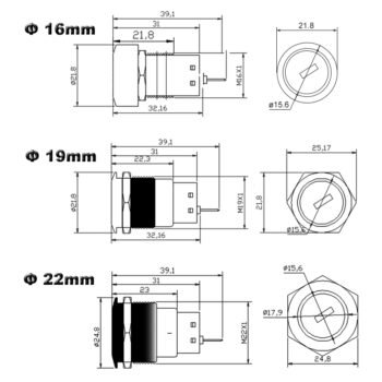 ip67 waterproof key switch