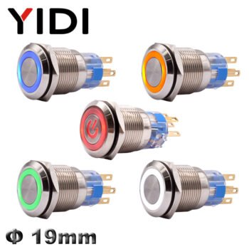 on off led metal switch