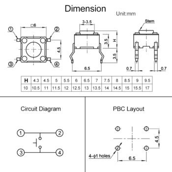 micro push switch