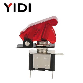 red toggle switch with safety flip up cover