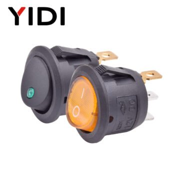 round led light rocker switch